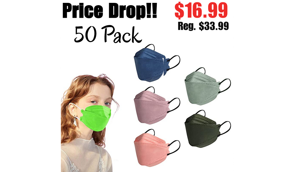 4-Layer Face Masks - 50 PCS Only $16.99 Shipped on Amazon (Regularly $33.99)