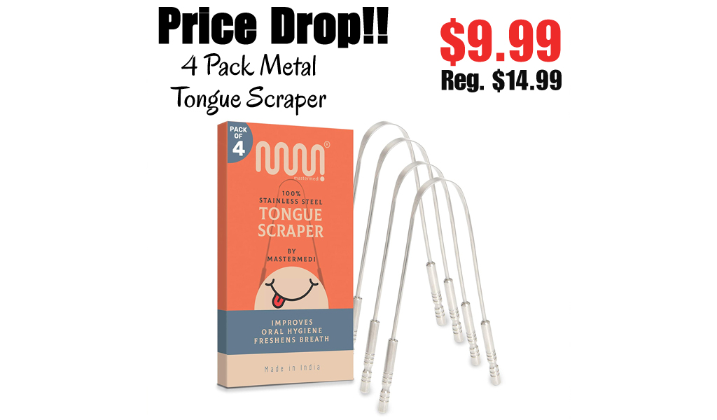 4 Pack Metal Tongue Scraper Only $9.99 Shipped on Amazon (Regularly $14.99)