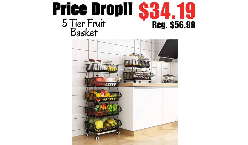 5 Tier Fruit Basket Only $34.19 Shipped on Amazon (Regularly $56.99)