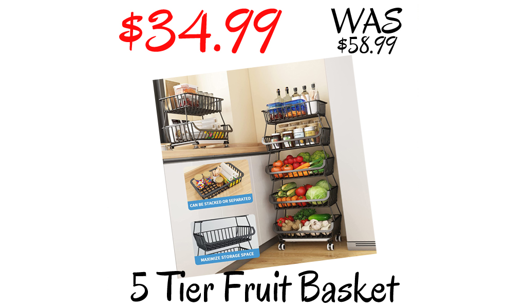 5 Tier Fruit Vegetable Basket Only $34.99 Shipped on Amazon (Regularly $58.99)