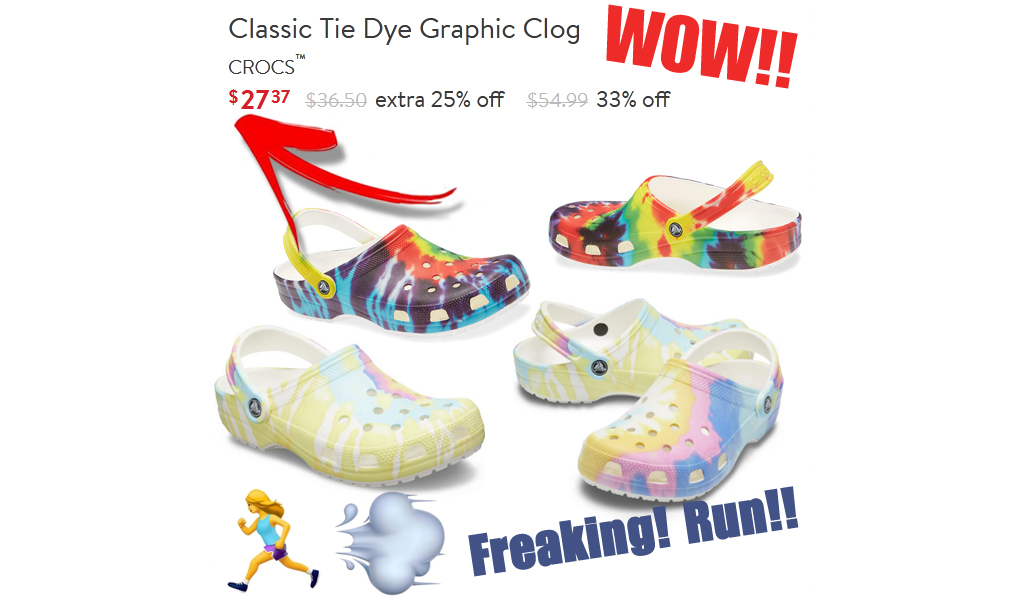 Classic Tie Dye Graphic Clog Only $27.37 Shipped on Nordstrom Rack (Regularly $54.99)