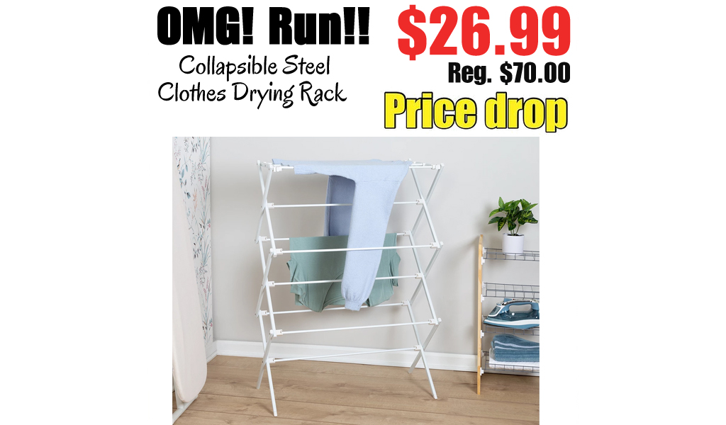 Collapsible Steel Clothes Drying Rack Only $26.99 on Macys.com (Regularly $70.00)