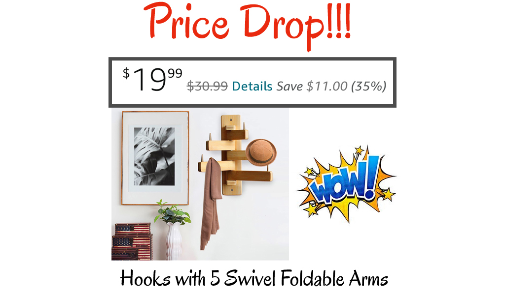 Hooks with 5 Swivel Foldable Arms Only $19.99 Shipped on Amazon (Regularly $30.99)