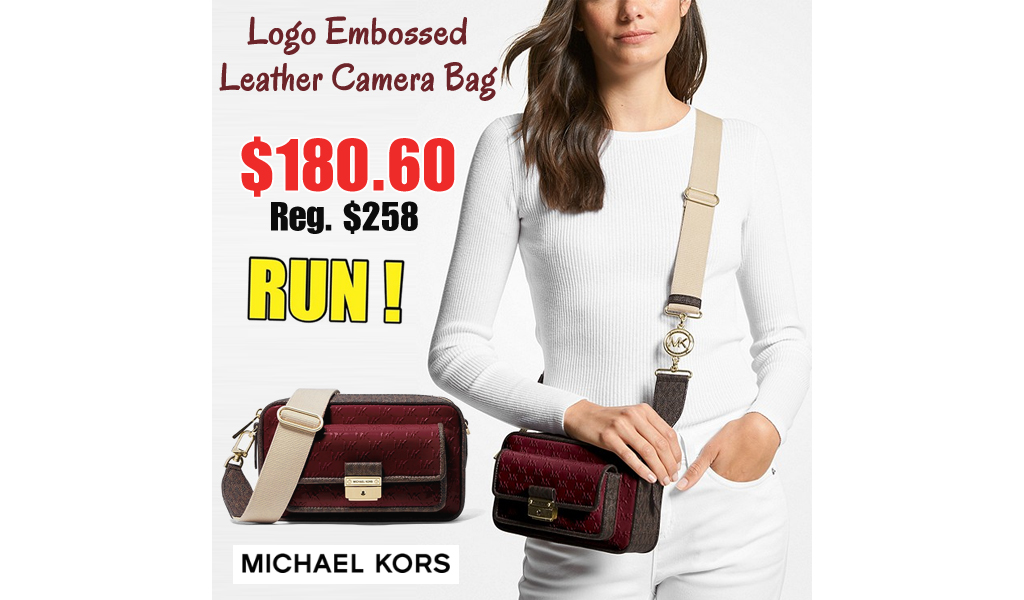Logo Embossed Leather Camera Bag Only $180.60 on MichaelKors.com (Regularly $258)