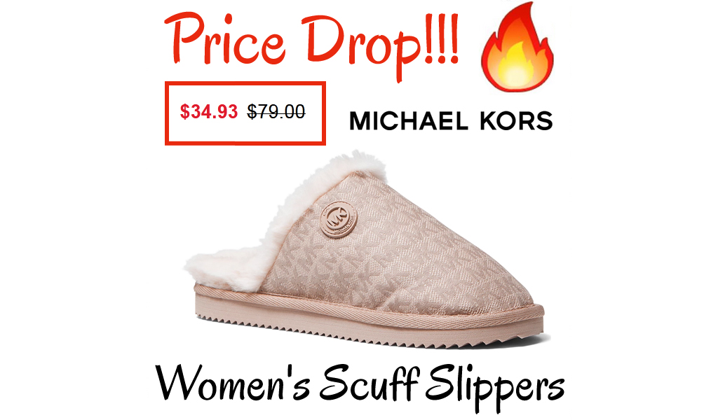 Michael Kors Women's Scuff Slippers Only $34.93 on Macys.com (Regularly $79.00)