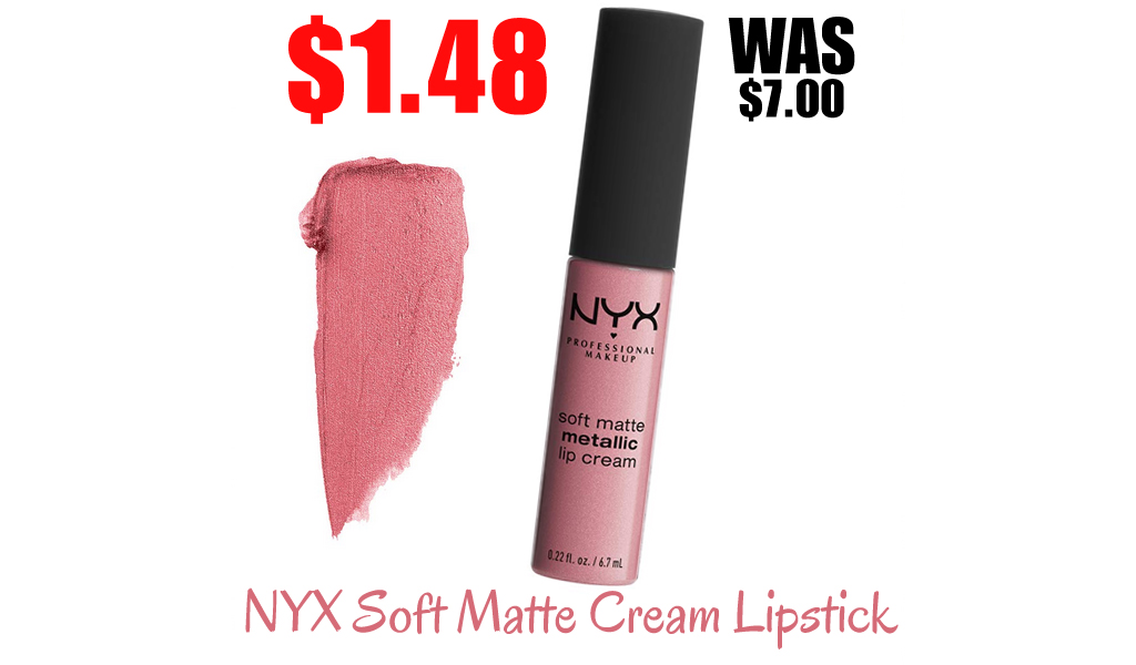 NYX Soft Matte Cream Lipstick Only $1 Shipped on Amazon (Regularly $7)
