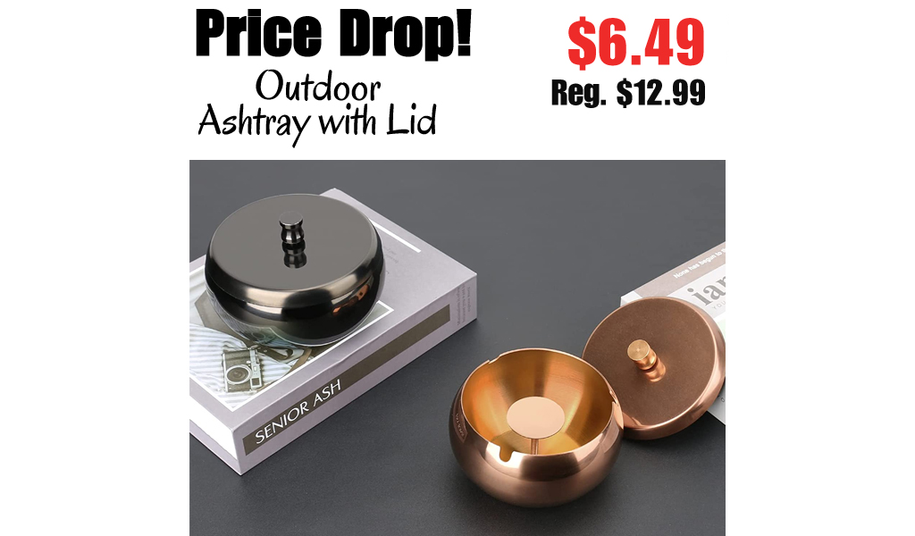 Outdoor Ashtray with Lid Only $6.49 Shipped on Amazon (Regularly $12.99)