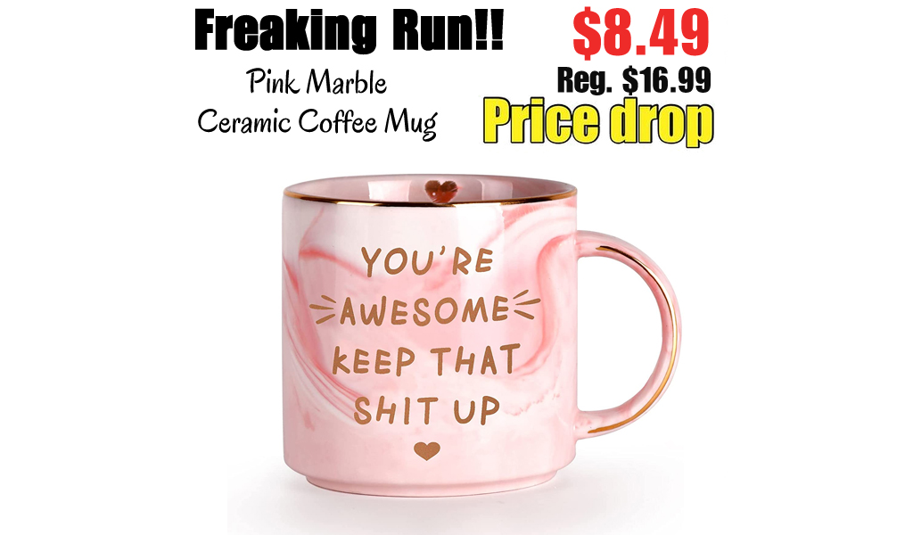 Pink Marble Ceramic Coffee Mug Only $8.49 Shipped on Amazon (Regularly $16.99)