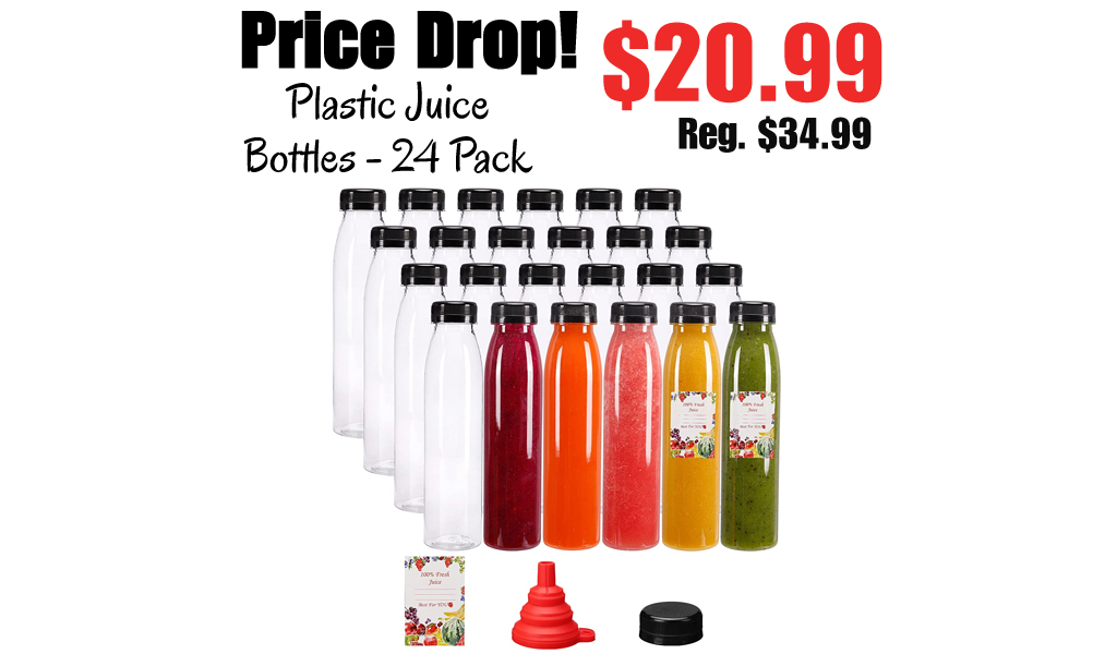 Plastic Juice Bottles - 24 Pack Only $20.99 Shipped on Amazon (Regularly $34.99)
