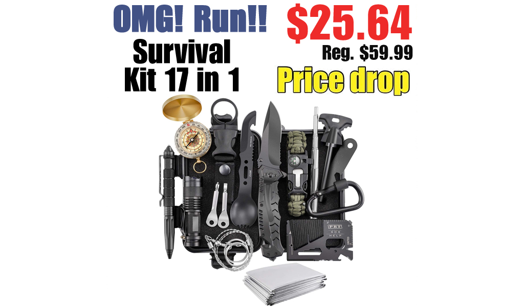 Survival Kit 17 in 1 Only $25.64 Shipped on Amazon (Regularly $59.99)