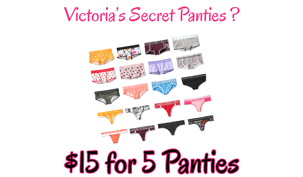 Victoria’s Secret : 5 For $15 Sale Panties