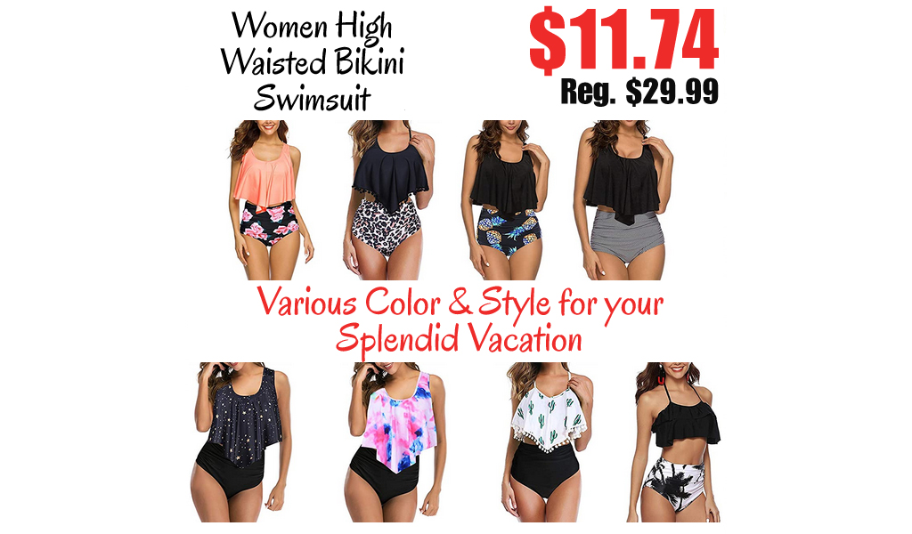 Women High Waisted Bikini Swimsuit Only $11.74 Shipped on Amazon (Regularly $29.99)