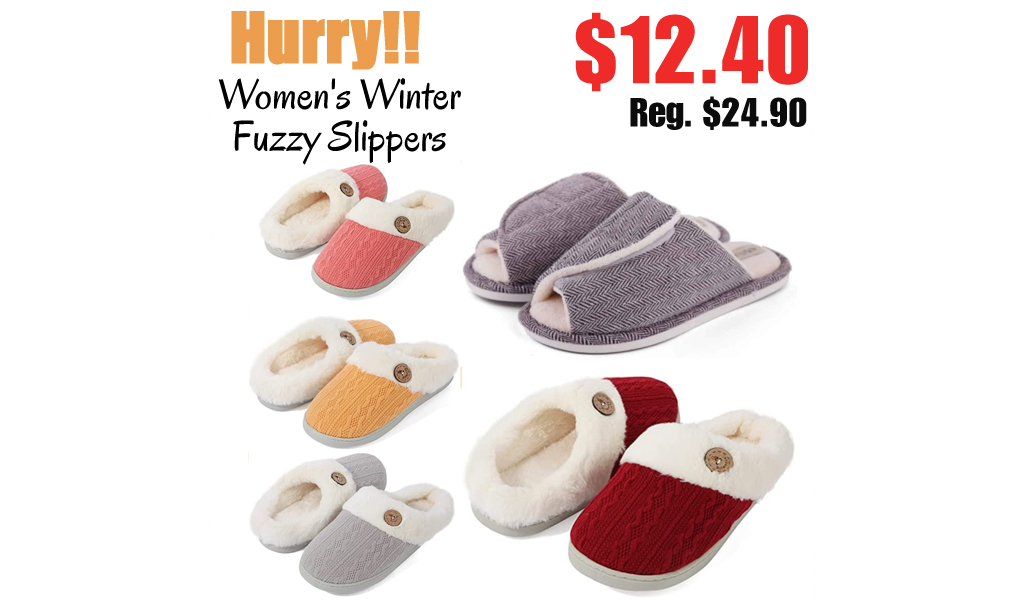 Women's Winter Fuzzy Slippers Only $12.40 Shipped on Amazon (Regularly $24.90)