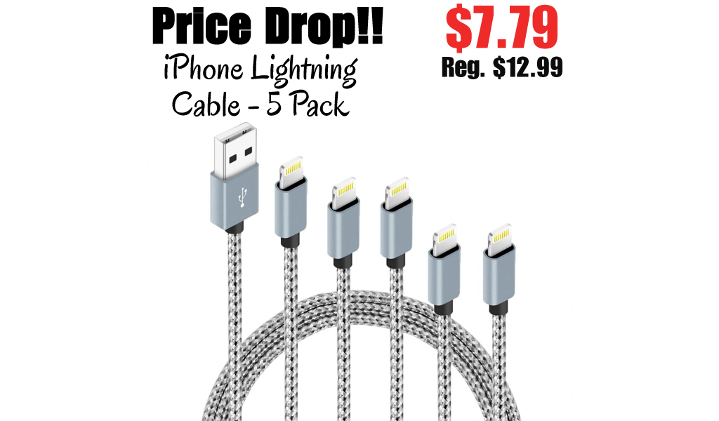 iPhone Lightning Cable - 5 Pack $7.79 Shipped on Amazon (Regularly $12.99)
