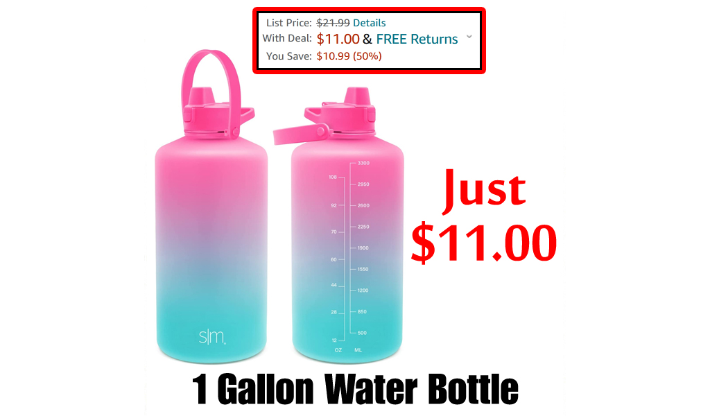 1 Gallon Water Bottle with Push Button Just $11.00 on Amazon (Regularly $21.99)