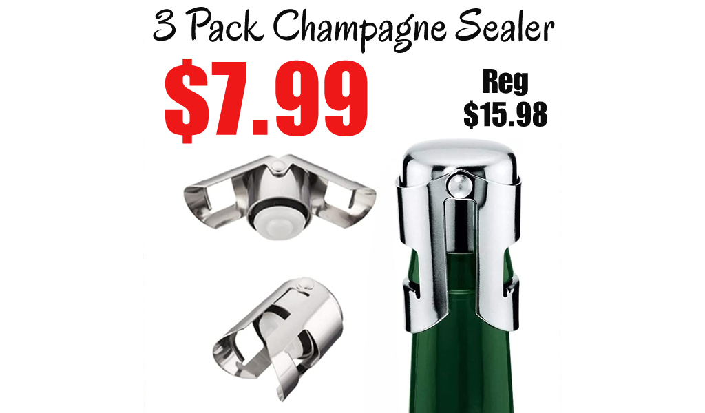 3 Pack Champagne Sealer Only $7.99 Shipped on Amazon (Regularly $15.98)