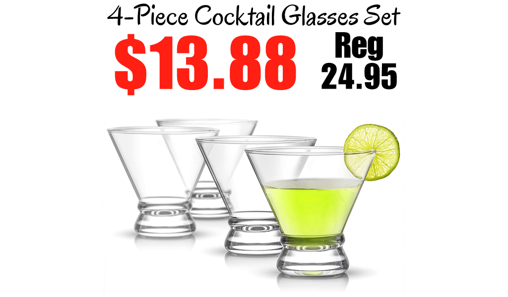 4-Piece Cocktail Glasses Set Only $13.88 Shipped on Amazon (Regularly $24.95)