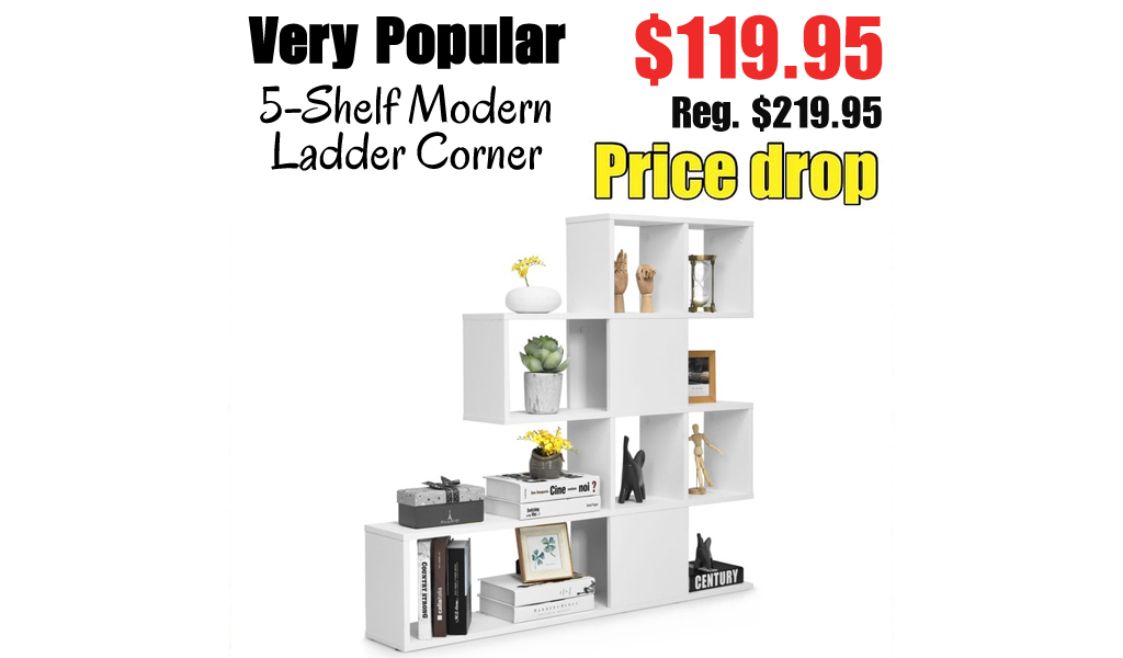 5-Shelf Modern Ladder Corner Just $119.95 Shipped on Walmart.com (Regularly $219.95)