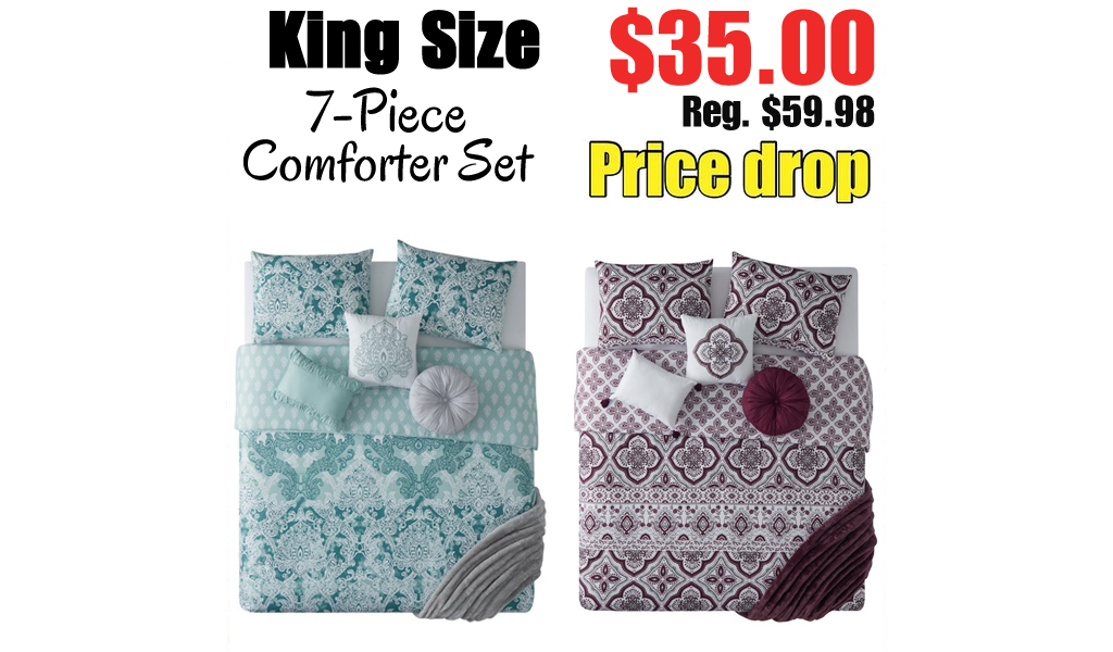 7-Piece Comforter Set Just $35.00 Shipped on Walmart.com (Regularly $59.98)