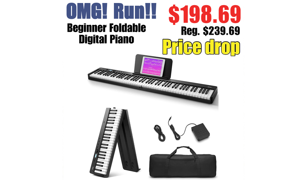 Beginner Foldable Digital Piano Only $198.69 Shipped on Amazon (Regularly $239.69)