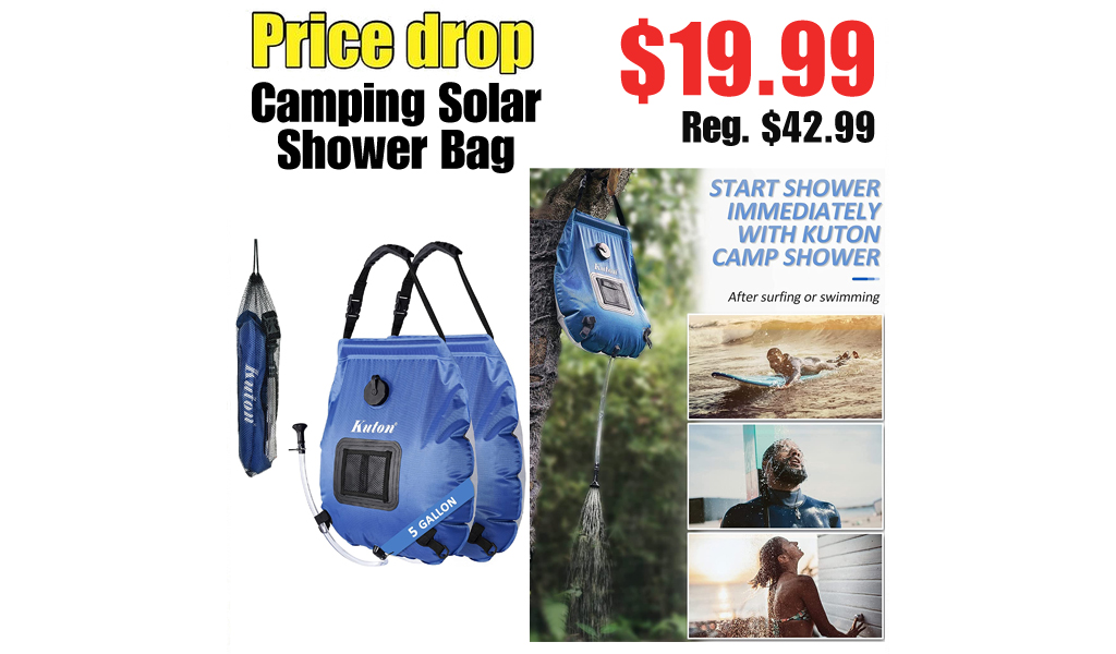 Camping Solar Shower Bag Only $19.99 Shipped on Amazon (Regularly $42.99)