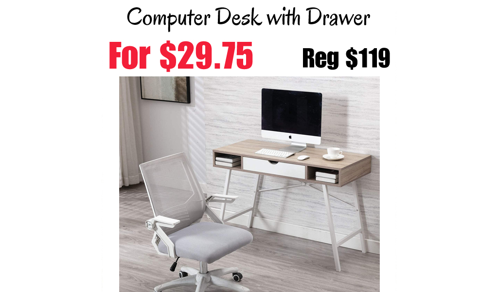 Computer Desk with Drawer Only $29.75 Shipped on Amazon (Regularly $119)