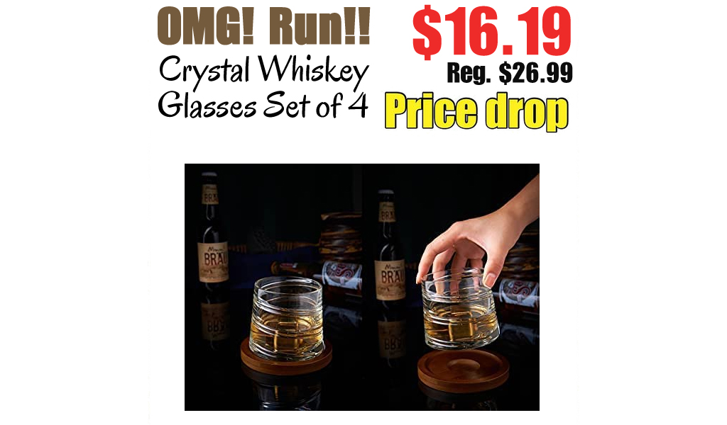 Crystal Whiskey Glasses Set of 4 Only $16.19 Shipped on Amazon (Regularly $26.99)
