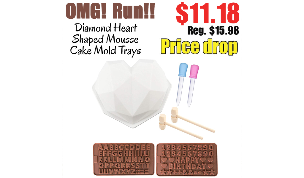 Diamond Heart Shaped Mousse Cake Mold Trays Only $11.18 Shipped on Amazon (Regularly $15.98)