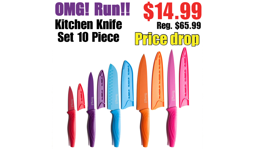 Kitchen Knife Set 10 Piece Only $14.99 Shipped on Amazon (Regularly $65.99)
