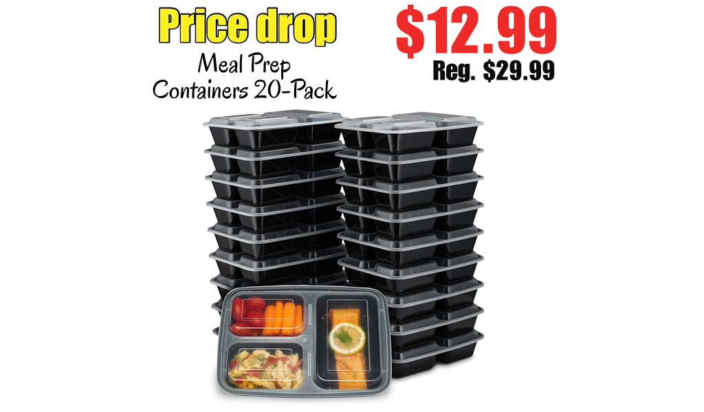 Meal Prep Containers 20-Pack Only $12.99 Shipped on Amazon (Regularly $29.99)