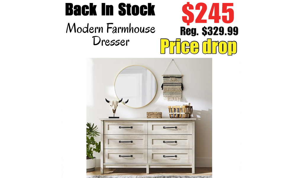 Modern Farmhouse Dresser Just $245.00 Shipped on Walmart.com (Regularly $329.99)