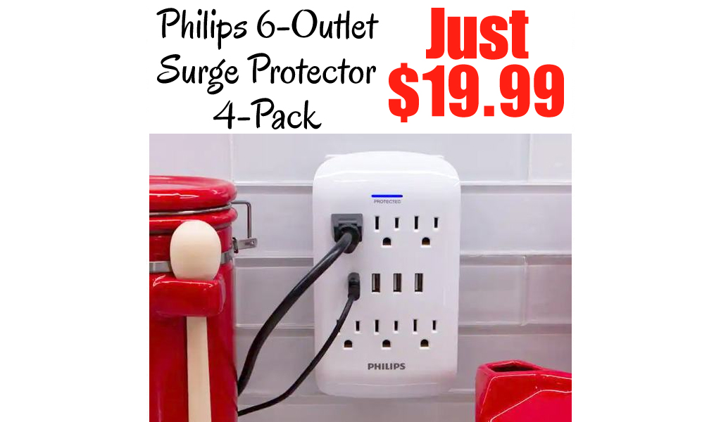 Philips 6-Outlet Surge Protector 4-Pack Only $19.99 Shipped on Amazon (Regularly $22.30)