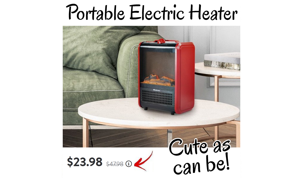 Portable Electric Fireplace Heater only $23.98 on Walmart.com (Regularly $47.98)