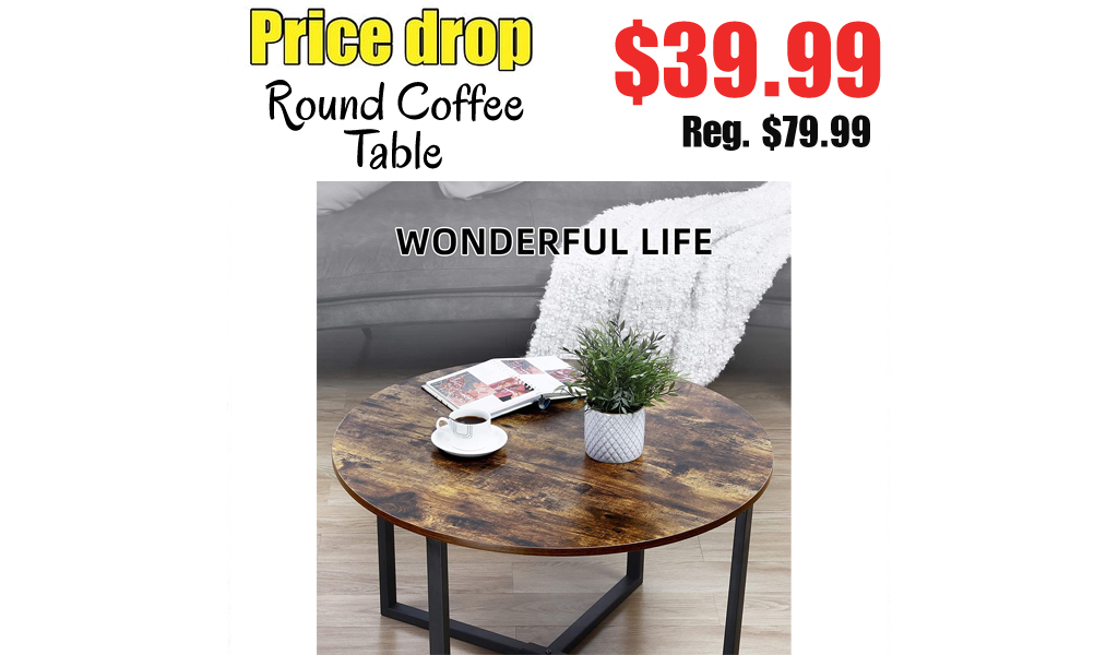 Round Coffee Table Just $39.99 on Amazon (Regularly $79.99)