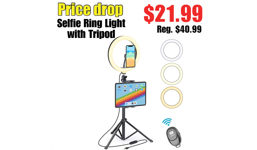Selfie Ring Light with Tripod Only $21.99 Shipped on Amazon (Regularly $40.99)