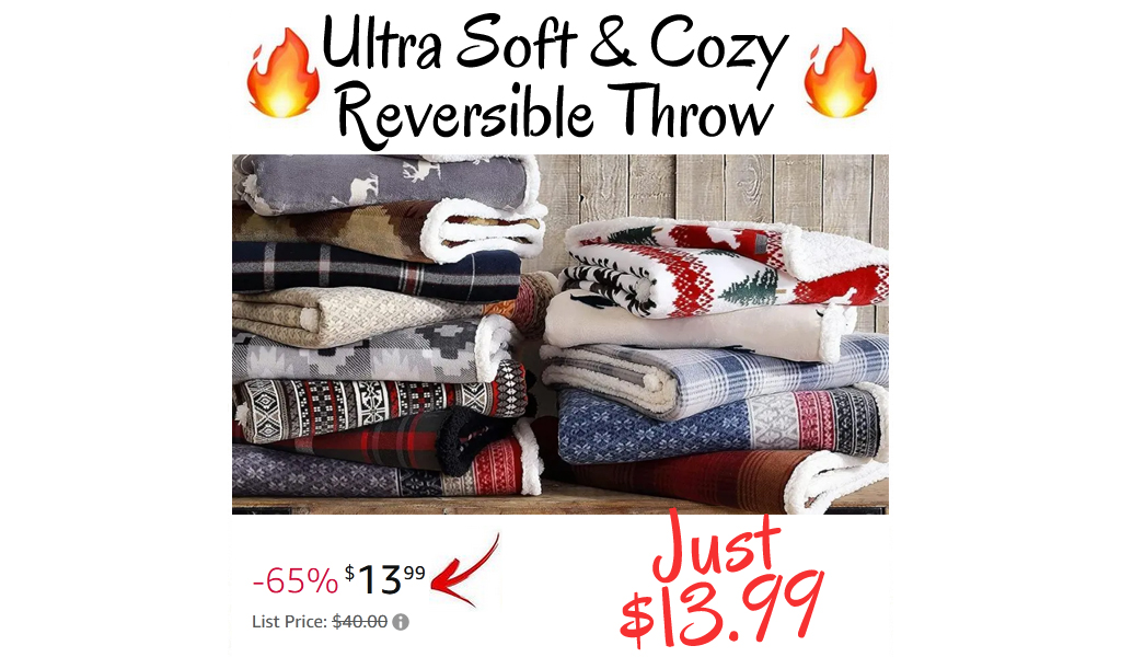Ultra Soft & Cozy Reversible Throw Only $13.99 Shipped on Amazon (Regularly $40.00)