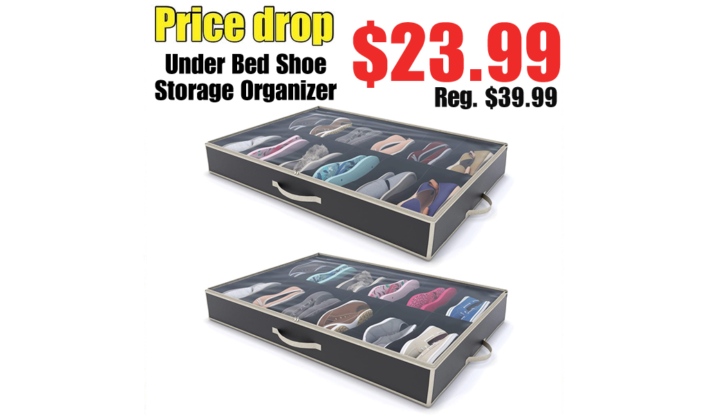 Under Bed Shoe Storage Organizer Only $23.99 on Amazon (Regularly $39.99)