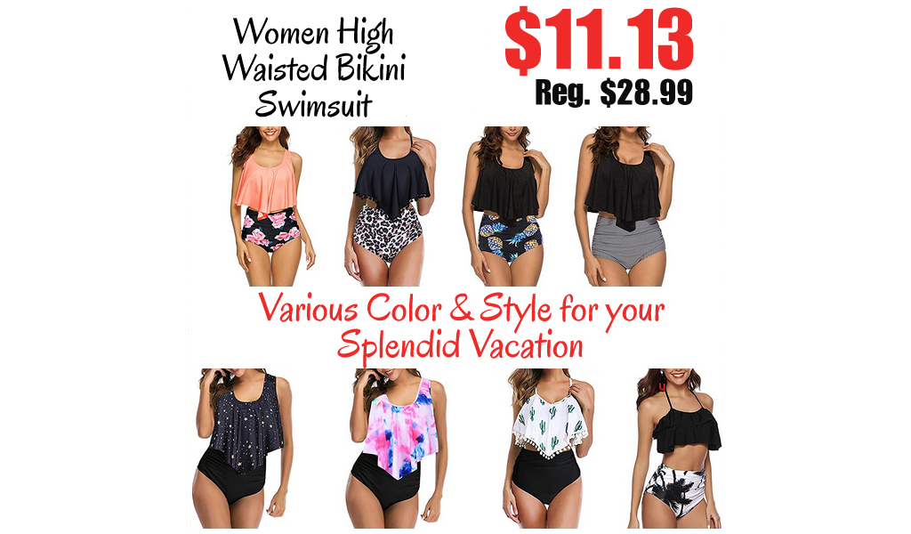 Women High Waisted Bikini Swimsuit Only $11.13 Shipped on Amazon (Regularly $28.99)