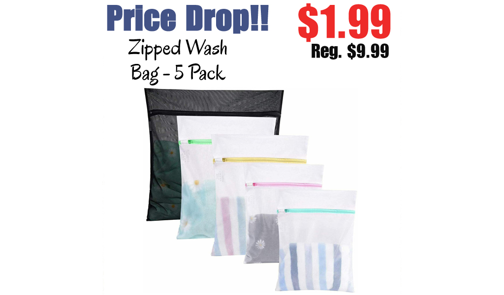 Zipped Wash Bag - 5 Pack Only $1.99 Shipped on Amazon (Regularly $9.99)