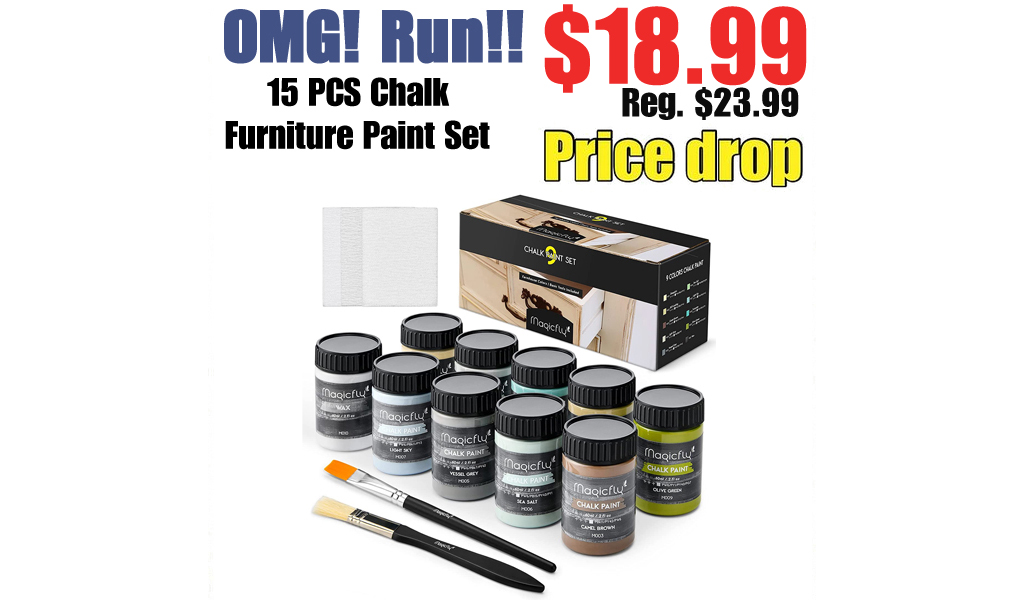 15 PCS Chalk Furniture Paint Set Only $18.99 Shipped on Amazon (Regularly $23.99)