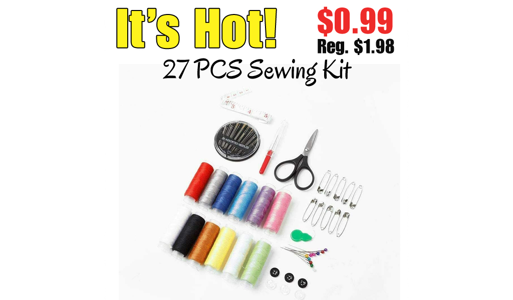 27 PCS Sewing Kit Only $0.99 Shipped on Amazon (Regularly $1.98)