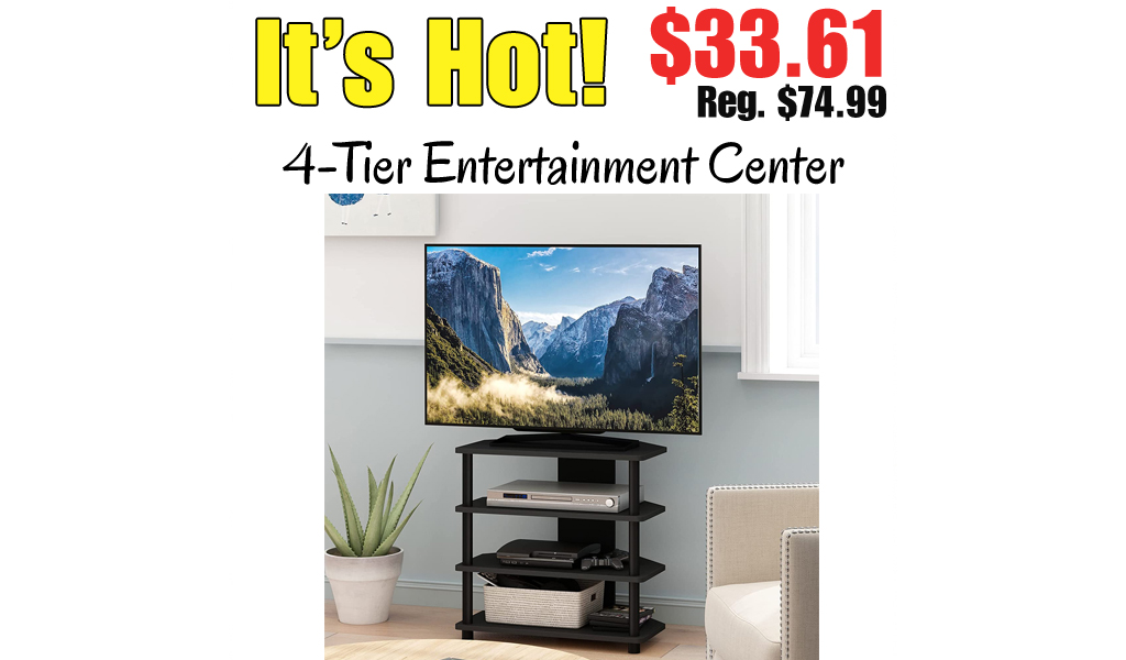 4-Tier Entertainment Center Only $33.61 Shipped on Amazon (Regularly $74.99)