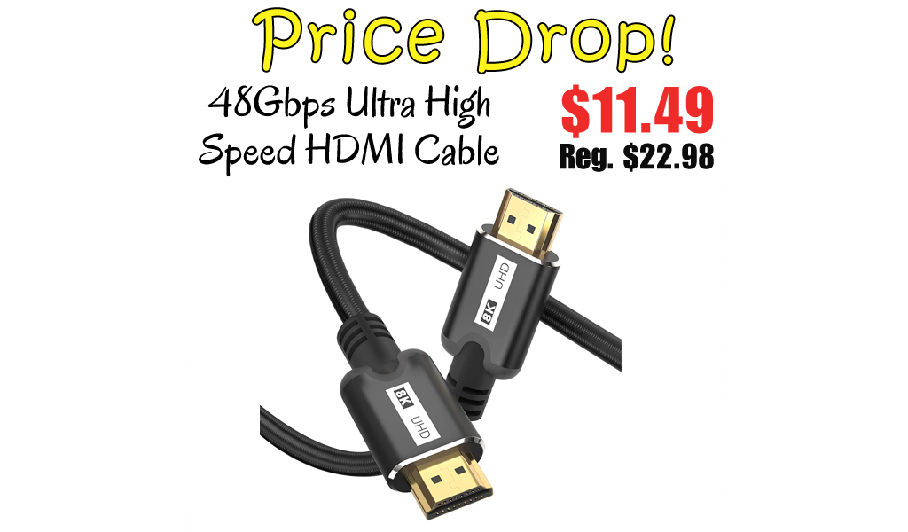 48 Gbps Ultra High Speed HDMI Cable Only $11.49 Shipped on Amazon (Regularly $22.98)