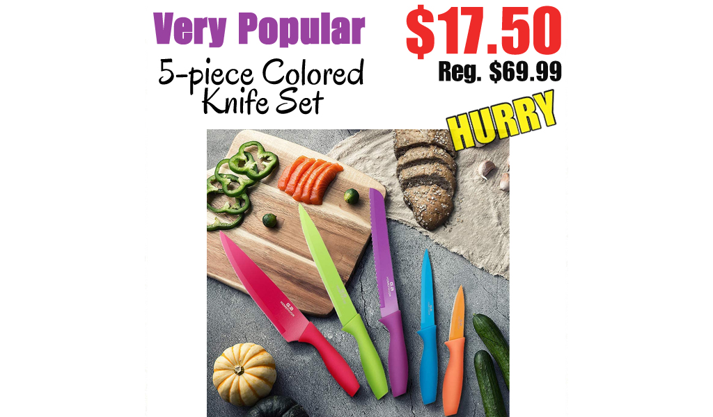 5-piece Colored Knife Set Only $17.50 Shipped on Amazon (Regularly $69.99)