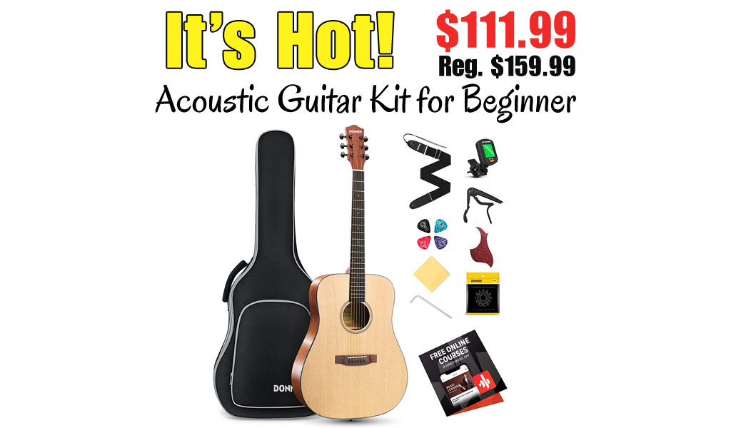 Acoustic Guitar Kit for Beginner Only $111.99 Shipped on Amazon (Regularly $159.99)