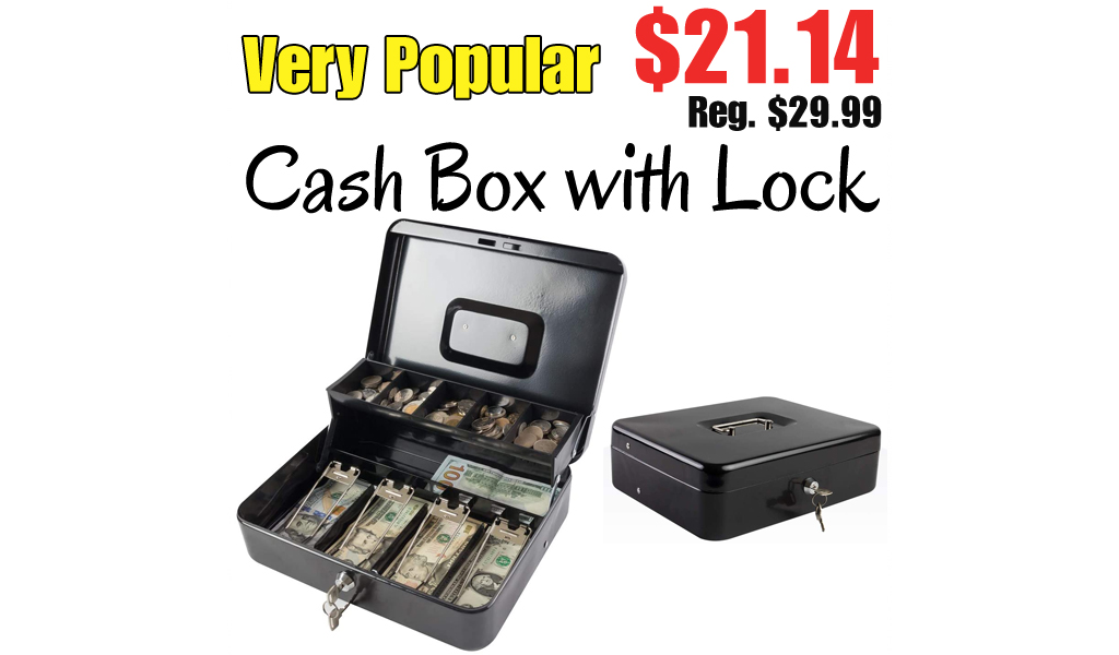 Cash Box with Lock Only $21.14 Shipped on Amazon (Regularly $29.99)