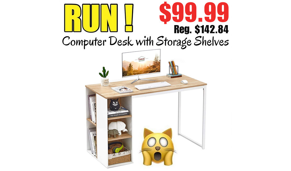 Computer Desk with Storage Shelves Only $99.99 Shipped on Amazon (Regularly $142.84)