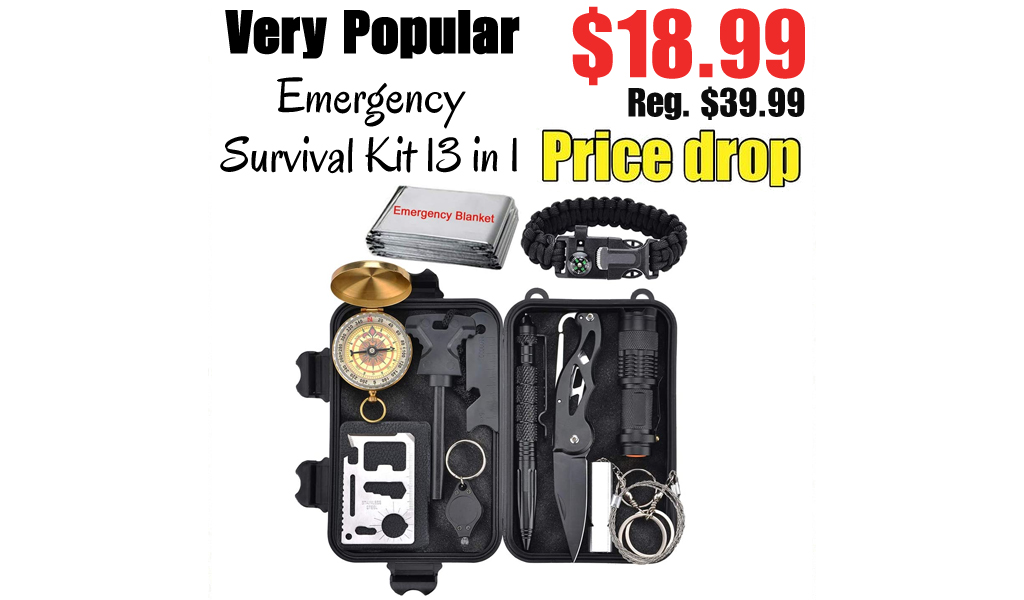 Emergency Survival Kit 13 in 1 Only $18.99 Shipped on Amazon (Regularly $39.99)