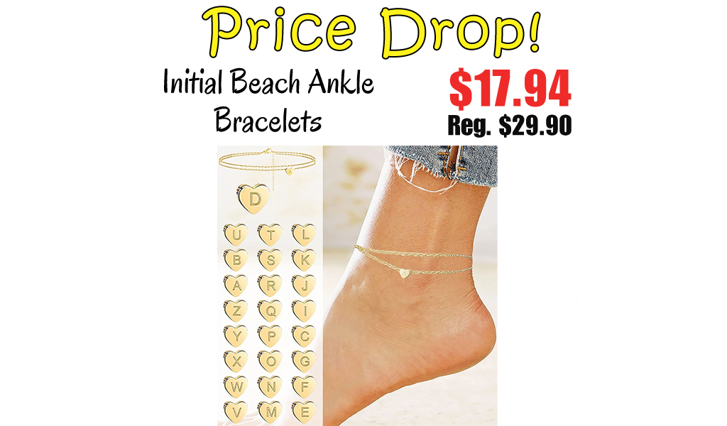 Initial Beach Ankle Bracelets Only $17.94 Shipped on Amazon (Regularly $29.90)