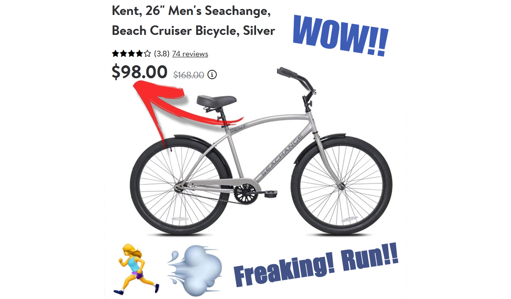 Kent 26″ Cruiser Bicycles For Men & Women Just $98 Shipped on Walmart.com (Regularly $168)